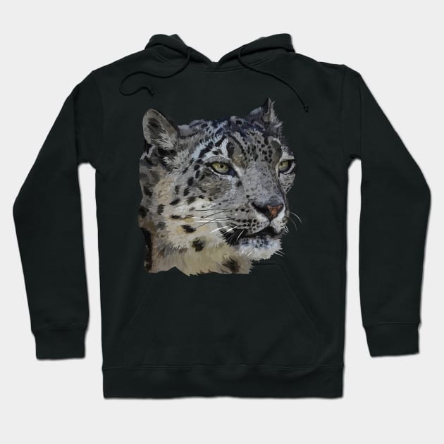 Snow Leopard Hoodie by obscurite